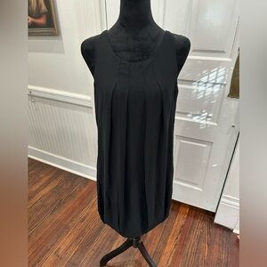 White House Black Market Pleated Mini Black Dress Size 4